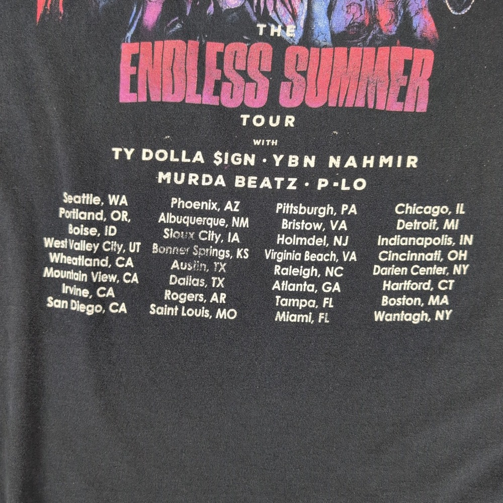 G-Eazy Lil Uzi Vert Endless Summer Tour 2018 T-Shirt Mens Fits Like Medium Black - Picture 13 of 14
